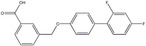 3-((2',4'-difluorobiphenyl-4-yloxy)methyl)benzoic acid Struktur