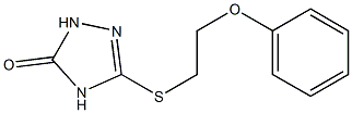 3-(2-phenoxyethylthio)-1H-1,2,4-triazol-5(4H)-one Struktur