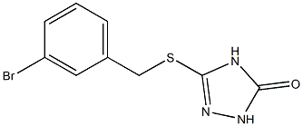 3-(3-bromobenzylthio)-1H-1,2,4-triazol-5(4H)-one Struktur