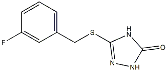 3-(3-fluorobenzylthio)-1H-1,2,4-triazol-5(4H)-one Struktur