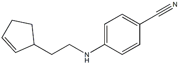 4-(2-(cyclopent-2-enyl)ethylamino)benzonitrile Struktur