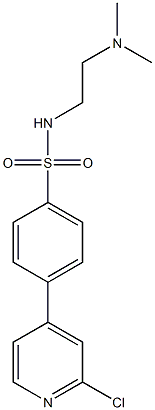 4-(2-chloropyridin-4-yl)-N-(2-(dimethylamino)ethyl)benzenesulfonamide Struktur