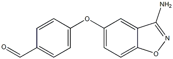 4-(3-aminobenzo[d]isoxazol-5-yloxy)benzaldehyde Struktur