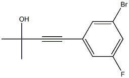 4-(3-bromo-5-fluorophenyl)-2-methylbut-3-yn-2-ol Struktur