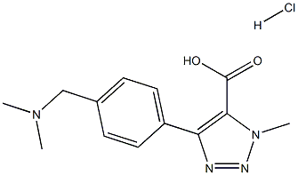 4-(4-((dimethylamino)methyl)phenyl)-1-methyl-1H-1,2,3-triazole-5-carboxylic acid hydrochloride Struktur