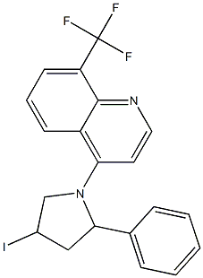 4-(4-iodo-2-phenylpyrrolidin-1-yl)-8-(trifluoromethyl)quinoline Struktur