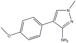 4-(4-methoxyphenyl)-1-methyl-1H-pyrazol-3-amine Struktur