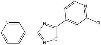 5-(2-chloropyridin-4-yl)-3-(pyridin-3-yl)-1,2,4-oxadiazole Struktur