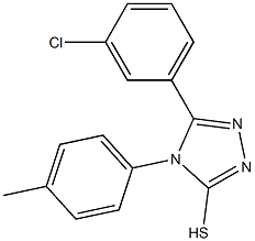 5-(3-chlorophenyl)-4-p-tolyl-4H-1,2,4-triazole-3-thiol Struktur