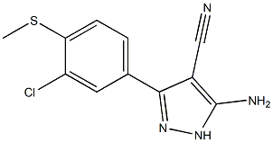 5-amino-3-(3-chloro-4-(methylthio)phenyl)-1H-pyrazole-4-carbonitrile Struktur