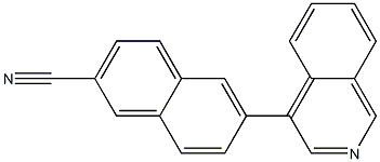 6-(isoquinolin-4-yl)-2-naphthonitrile Struktur