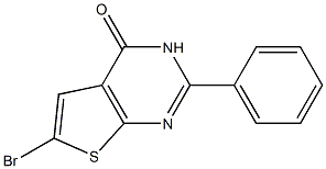 6-bromo-2-phenylthieno[2,3-d]pyrimidin-4(3H)-one Struktur