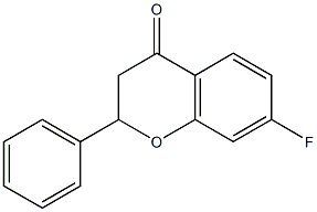 7-fluoro-2-phenylchroman-4-one Struktur