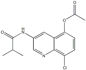 8-chloro-3-isobutyramidoquinolin-5-yl acetate Struktur