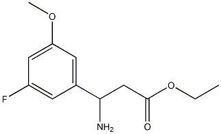 ethyl 3-amino-3-(3-fluoro-5-methoxyphenyl)propanoate Struktur