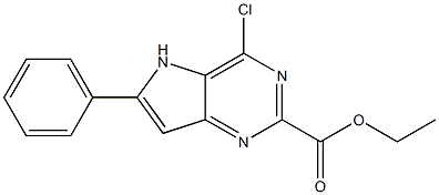 ethyl 4-chloro-6-phenyl-5H-pyrrolo[3,2-d]pyrimidine-2-carboxylate Struktur