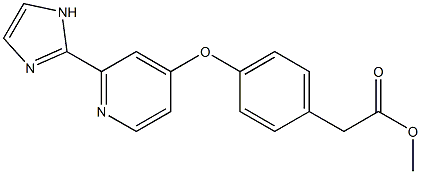 methyl 2-(4-(2-(1H-imidazol-2-yl)pyridin-4-yloxy)phenyl)acetate Struktur