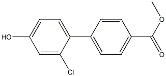 methyl 2'-chloro-4'-hydroxybiphenyl-4-carboxylate Struktur