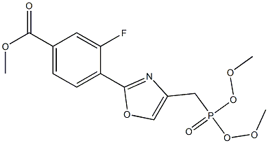 methyl 4-(4-((dimethoxyphosphoryl)methyl)oxazol-2-yl)-3-fluorobenzoate Struktur