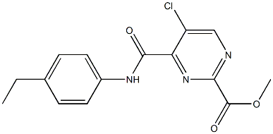 methyl 5-chloro-4-(4-ethylphenylcarbamoyl)pyrimidine-2-carboxylate Struktur