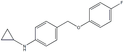 N-cyclopropyl-4-((4-fluorophenoxy)methyl)aniline Struktur