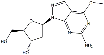 6-Amino-4-methoxy-1-(2-deoxy-beta-D-ribofuranosyl)-1H-pyrazolo[3,4-d]pyrimidine Struktur