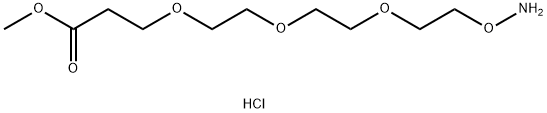 methyl 3-(2-{2-[2-(aminooxy)ethoxy]ethoxy}ethoxy)propanoate hydrochloride Struktur