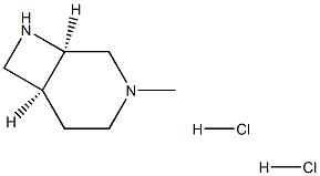 (1R,6S)-3-methyl-3,8-diazabicyclo[4.2.0]octane dihydrochloride Struktur