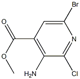 3-Amino-6-bromo-2-chloro-isonicotinic acid methyl ester Struktur