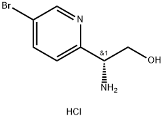 (R)-2-amino-2-(5-bromopyridin-2-yl)ethanol dihydrochloride Struktur