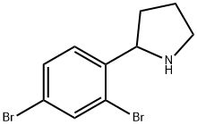 2-(2,4-DIBROMOPHENYL)PYRROLIDINE Struktur