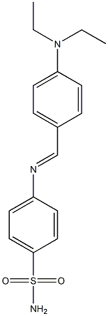 4-{[4-(diethylamino)benzylidene]amino}benzenesulfonamide Struktur