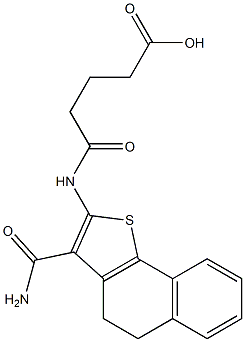 5-((3-carbamoyl-4,5-dihydronaphtho[1,2-b]thiophen-2-yl)amino)-5-oxopentanoic acid Struktur