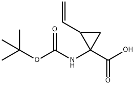 1-[[(1,1-dimethylethoxy)carbonyl]amino]-2-ethenyl-Cyclopropanecarboxylic acid Struktur