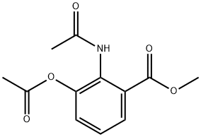 2-Acetamido-3-acetoxybenzoic Acid Methyl Ester Struktur