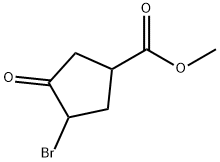 methyl 3-bromo-4-oxocyclopentanecarboxylate Struktur