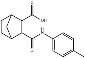 3-(p-tolylcarbamoyl)bicyclo[2.2.1]heptane-2-carboxylic acid Struktur