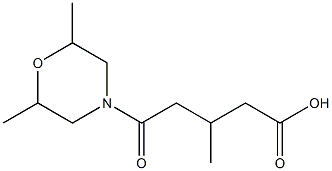 5-(2,6-dimethylmorpholino)-3-methyl-5-oxopentanoic acid Struktur