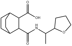 3-((1-(tetrahydrofuran-2-yl)ethyl)carbamoyl)bicyclo[2.2.2]octane-2-carboxylic acid Struktur