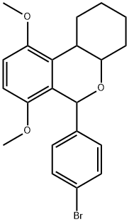 6-(4-bromophenyl)-7,10-dimethoxy-2,3,4,4a,6,10b-hexahydro-1H-benzo[c]chromene Struktur