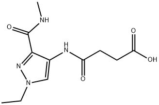 4-((1-ethyl-3-(methylcarbamoyl)-1H-pyrazol-4-yl)amino)-4-oxobutanoic acid Struktur