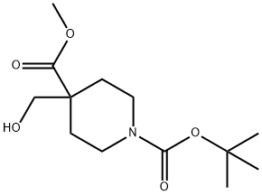 4-Hydroxymethyl-Piperidine-1,4-Dicarboxylic Acid 1-Tert-Butyl Ester 4-Methyl Ester Struktur