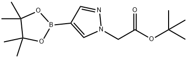 tert-Butyl 2-(4-(4,4,5,5-tetramethyl-1,3,2-dioxaborolan-2-yl)-1H-pyrazol-1-yl)acetate Struktur