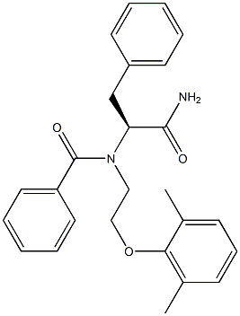 N-[2-(2,6-dimethylphenoxy)ethyl]-Nalpha-(phenylcarbonyl)phenylalaninamide Struktur