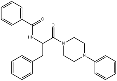 N-[1-oxo-3-phenyl-1-(4-phenylpiperazin-1-yl)propan-2-yl]benzamide Struktur