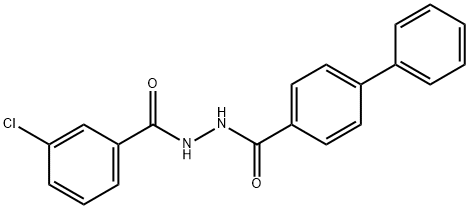 N'-[(3-chlorophenyl)carbonyl]biphenyl-4-carbohydrazide Struktur