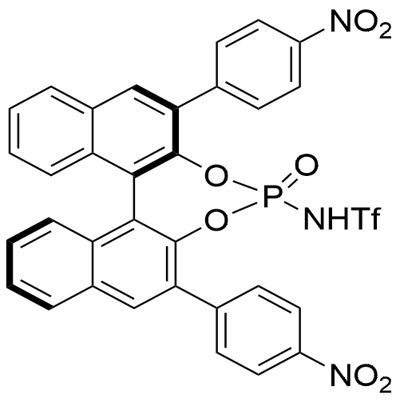 N-[(11bR)-2,6-bis(4-nitrophenyl)-4-oxidodinaphtho[2,1-d:1',2'-f][1,3,2]dioxaphosphepin-4-yl]-1,1,1-trifluoro-Methanesulfonamide Struktur