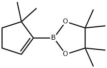 2-(5,5-dimethylcyclopent-1-enyl)-4,4,5,5-tetramethyl-1,3,2-dioxaborolane Struktur