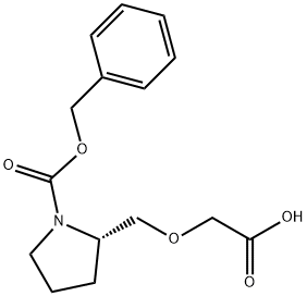 (S)-2-Carboxymethoxymethyl-pyrrolidine-1-carboxylic acid benzyl ester Struktur