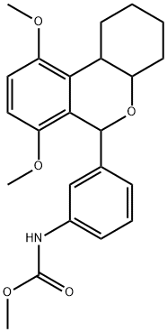 methyl (3-(7,10-dimethoxy-2,3,4,4a,6,10b-hexahydro-1H-benzo[c]chromen-6-yl)phenyl)carbamate Struktur